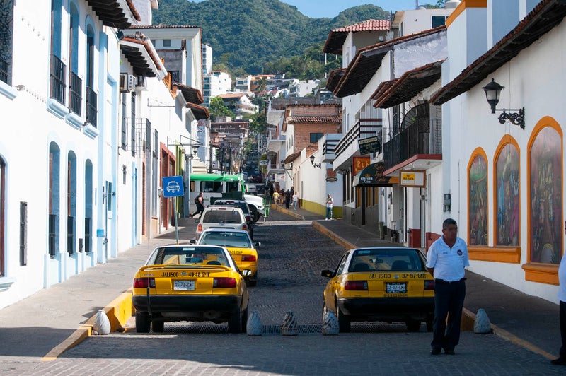 View of a street near Puerto Vallarta real estate typical of the area