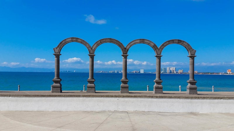View of famous arches near Puerto Vallarta homes for sale