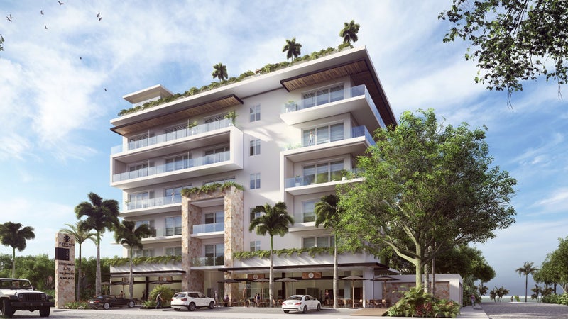 Pavilion Bucerias Condos as the appear from the street